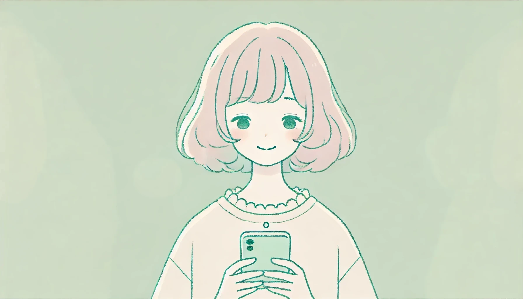 スマホチャットレディをしている女性