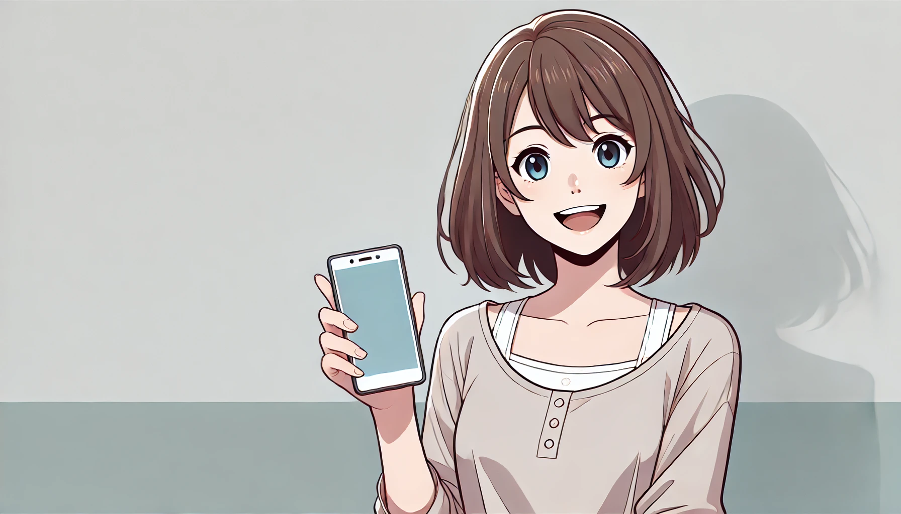 スマホを持つ女性